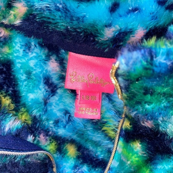 Lilly Pulitzer girls size large 8/10 fleece popover - Picture 6 of 6